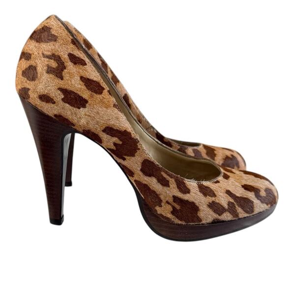 Steve Madden HOGARRT Calf Skin Leather Stiletto Heel Sz 6.5 Leopard Western Club - Picture 4 of 13